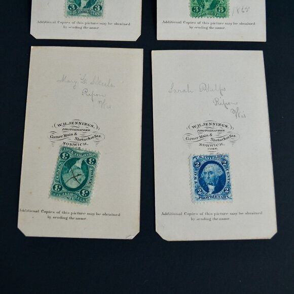 Civil War Era CDV Photos with Tax Stamps Set of 4 Women - Picture 5 of 6